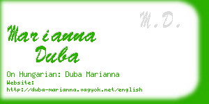 marianna duba business card